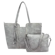 2 Unids/set Mujeres Composite Bolsa Famosa Marca Totes Bolsos de La Señora Bolso de La Manera de LA PU de Hombro de Cuero Crossbody Bolsas Mujeres Bolsa de Mensajero