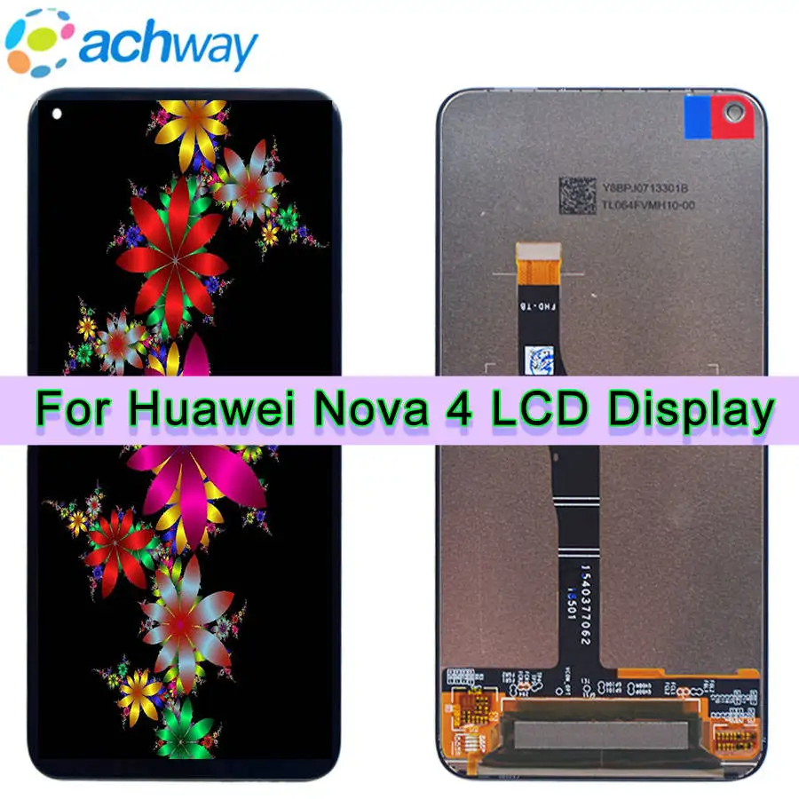 ЖК-дисплей качества AAA для Huawei Nova 4 дисплей с рамкой экран оригинальный ЖК-экран |