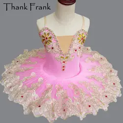 Лебединое озеро лифчик балетная пачка платье для девочек Для женщин блюдо балерина костюм для танцев розового и белого цвета одежда для