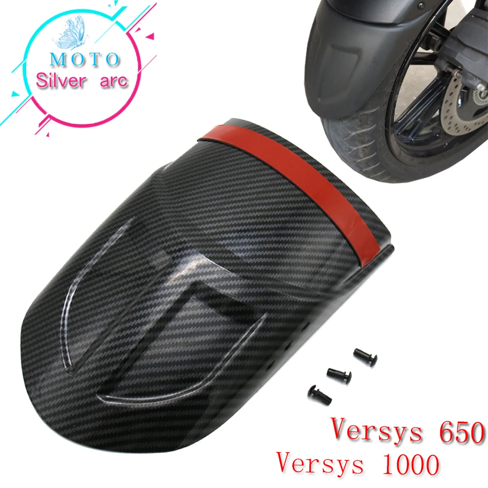 

For Kawasaki Versys 1000 2012-2019 Versys 650 Carbon fiber texture Motorcycle Front Mudguard Fender Rear Extender Extension