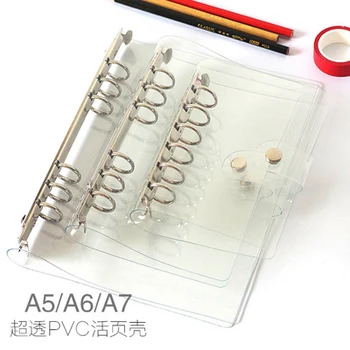 

A7 A6 A5 Transparent Loose Leaf Binder Notebook Inner Core Cover Note Book Journal Planner Office Stationery Supplies