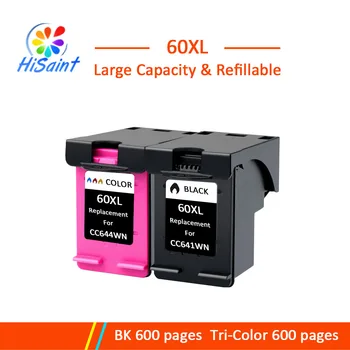 

Hisaint 60XL Refill Ink Cartridges Replacement for HP 60 XL for Deskjet D2530 D2545 F2430 F4224 F4440 F4480 ENVY120 C4650