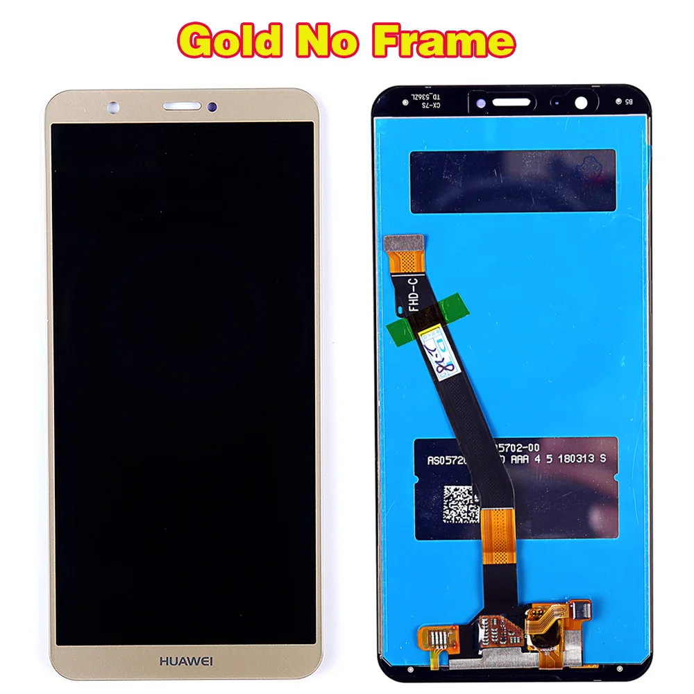 ЖК-дисплей huawei P Smart touch screen Dizigiter сборка Рамка Замена huawei Enjoy 7S FIG LX1 L21 L22 lcd - Цвет: Gold No Frame