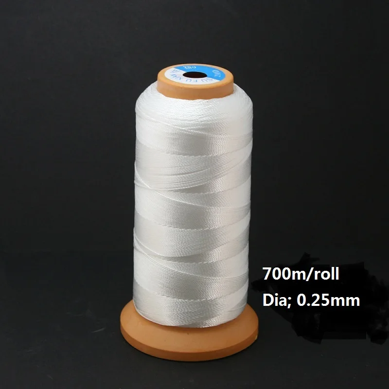 

New Style Durable 700M/480m/300m 0.25mm/0.50mm/0.75mm Nylon Waxed Thread string Cord jewely findings for DIY Stitching Thread