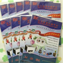 Хорошо для металла A4 размер(90 шт./лот) лазерный прозрачный водный стикер наклейка бумага