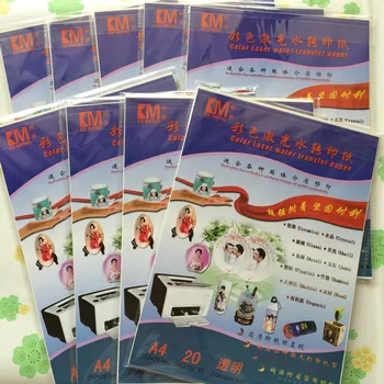 

Good for metal A4 size (90 pieces/lot) laser clear waterslide sticker decal paper