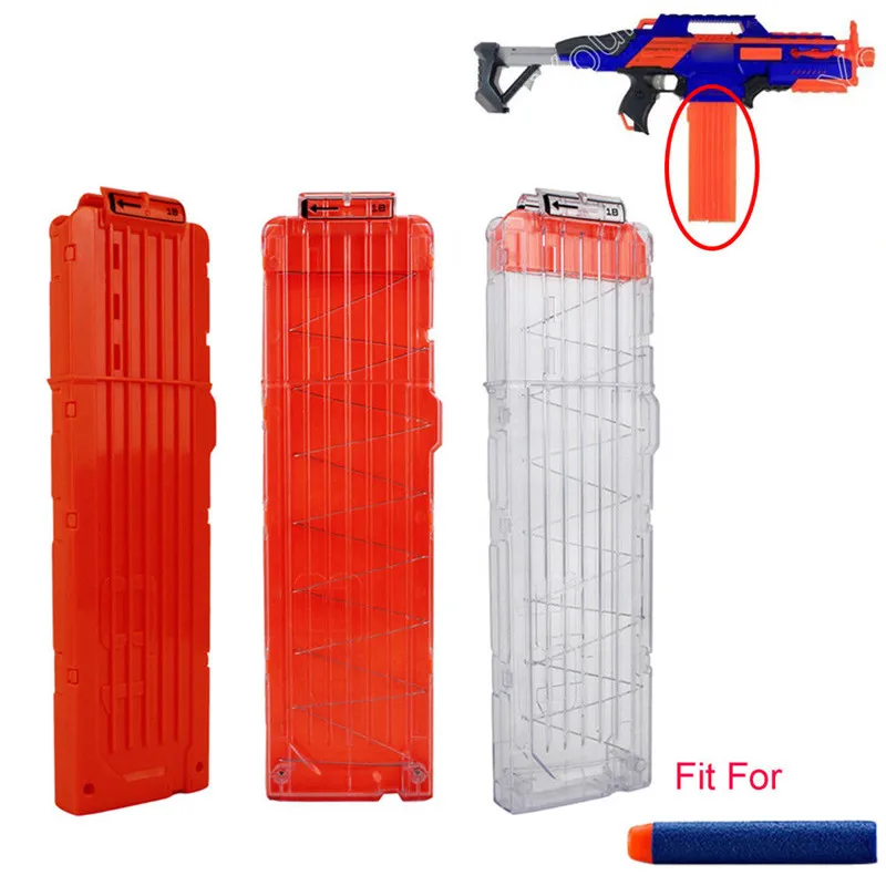 6-18 Orange Reload Clip For Nerf Magazine Round Darts Replacement Toy Gun Soft Bullet Clip For Nerf Blaster arma de brinquedo