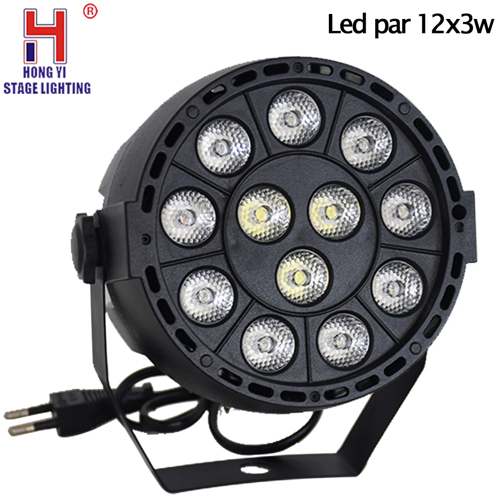 

Mini Hong Yi Stage Lighting Flat led par stage light rgbw 36W disco party laser dmx luz Dj Equipment