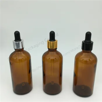 

Free Shipping 500Pcs 100ML Amber Glass Reagent Liquid Pipette Bottle Eye Dropper Drop Aromatherapy Empty Bottles Wholesale