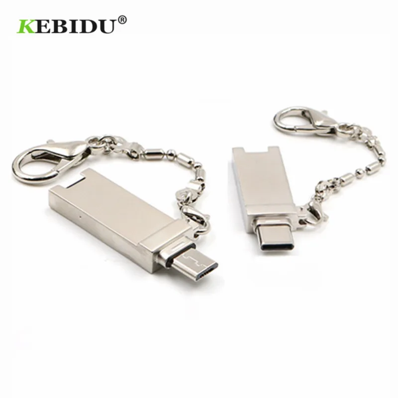 KEBIDU новейший 1 шт. брелок кабель USB Type C адаптер OTG Micro конвертер для телефона Huawei Xiao