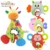 Bebê recém-nascido Infantil Bebe Música Sino Pendurado Chocalhos Mordedor de Pelúcia Animal Macio Brinquedo