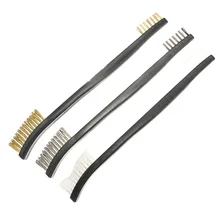 3 шт./компл. двойной конец Набор щеток для мытья латунь сталь нейлоновая проволочная щетка комплект