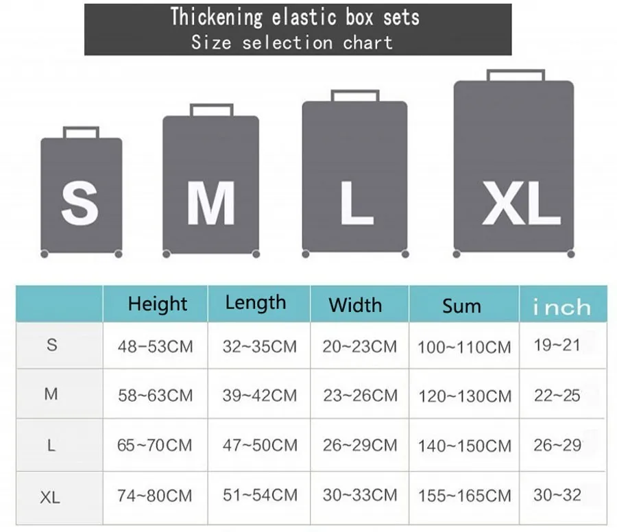 Новая мода Дорожный чемодан защитный чехол эластичный пылезащитный чехол для багажа 18-32 дюймов тележка аксессуары для путешествий