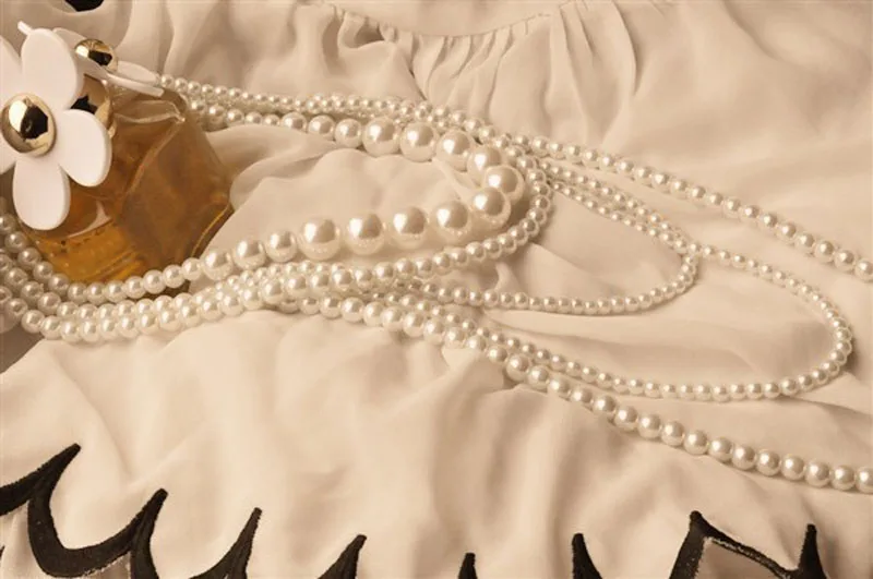 Вышитый бисером длинный мульти жемчужный элегантный великолепный принцесса невесты свитер цепи