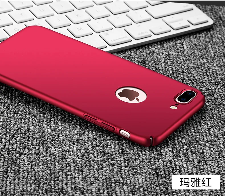 Full Cover Simple PC Case For iPhone 6 S Se 5S 6S 7 Plus X Hard Rose Gold Phone Cases For iPhone6 iPhone7 iPhoneX Plastic Fundas