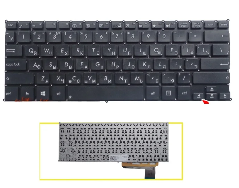 SSEA Wholesale New Russian Keyboard for ASUS S200 S200E