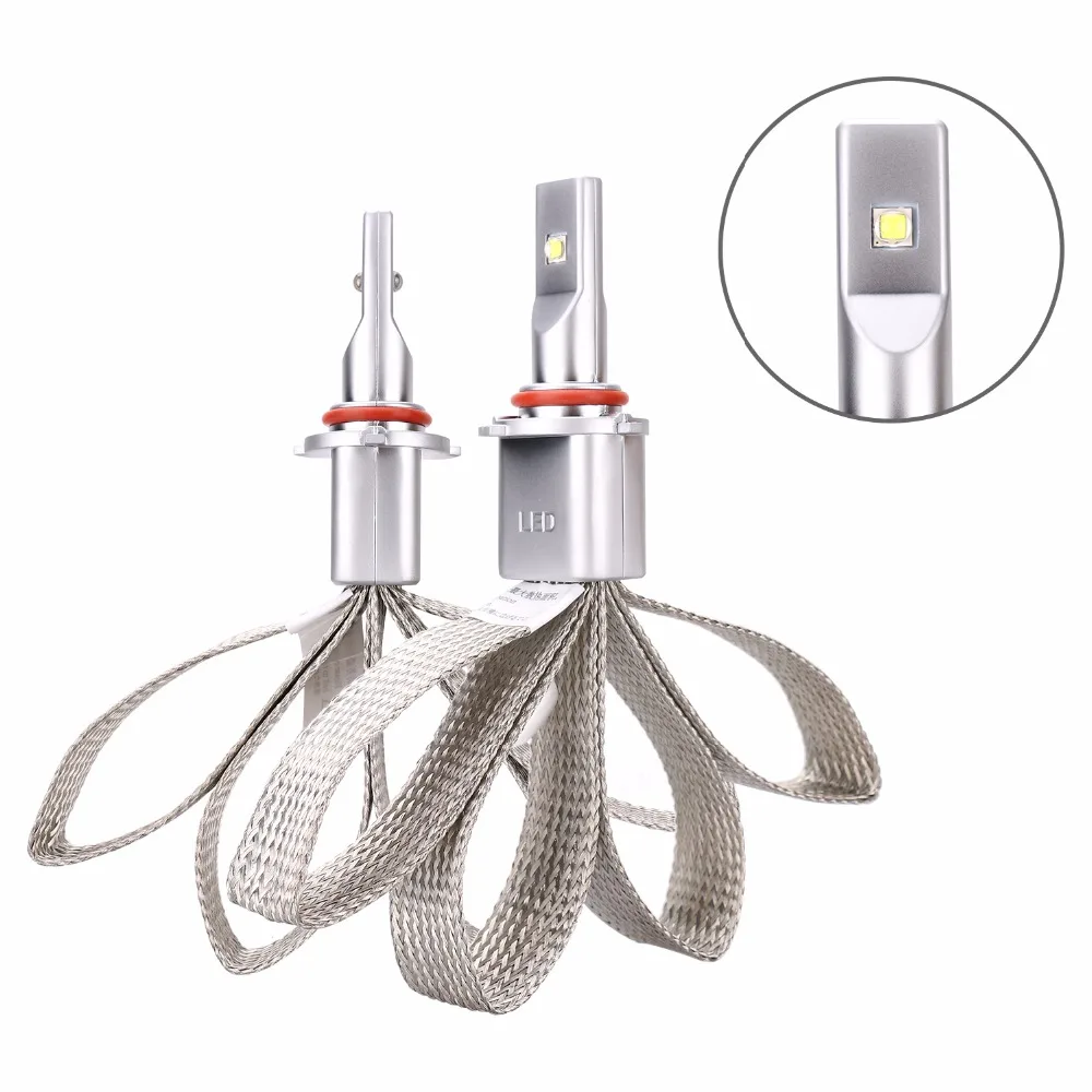 

PUSHIDUN Car headlight LED H4 9006 H1 9005 H11 H7 H3 5200LM/bulb, 6500K, 30W LED Automobile Headlight Bulbs