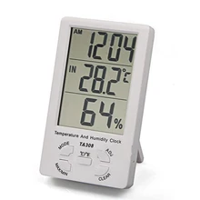 Новые часы+ ЖК-цифровой измеритель температуры гигрометр комнатный/наружный термометр влажности