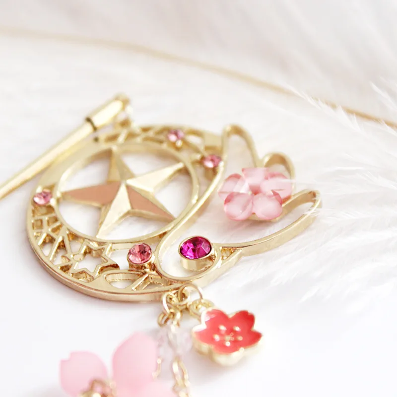 Аниме cardcaptor sakura Kanzashi заколка для волос Аксессуары милый подарок