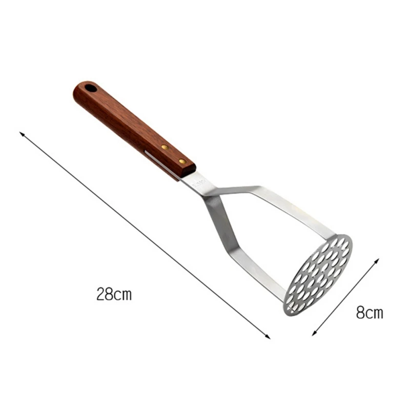 

Stainless Steel Pusher / Potato Masher With Broad Mashing Plate For Smooth Mashed Potatoes Fruit Vegetable Tools Press Crusher