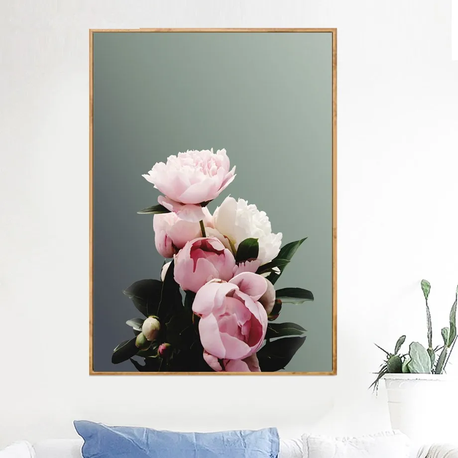 AFFLATUS-Modern-Classic-Pink-Peony-Canvas-Painting-Wall-Art-Posters-And-Prints-Flower-Wall-Picture-For (2)