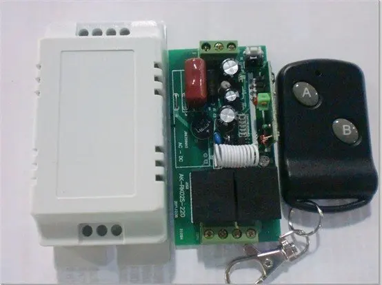 

220V 10A 2CH Channel RF Wireless Remote Control System Receiver & Transmitter Learning Code Adjustable 315-433MHZ