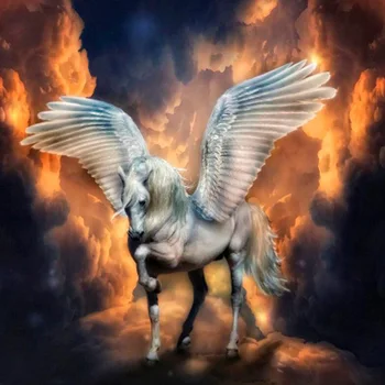 

Cross Stitch Kit DIY Diamond Embroidery Flying horse Full Square/round Diamond Painting Mosaic Home Decor