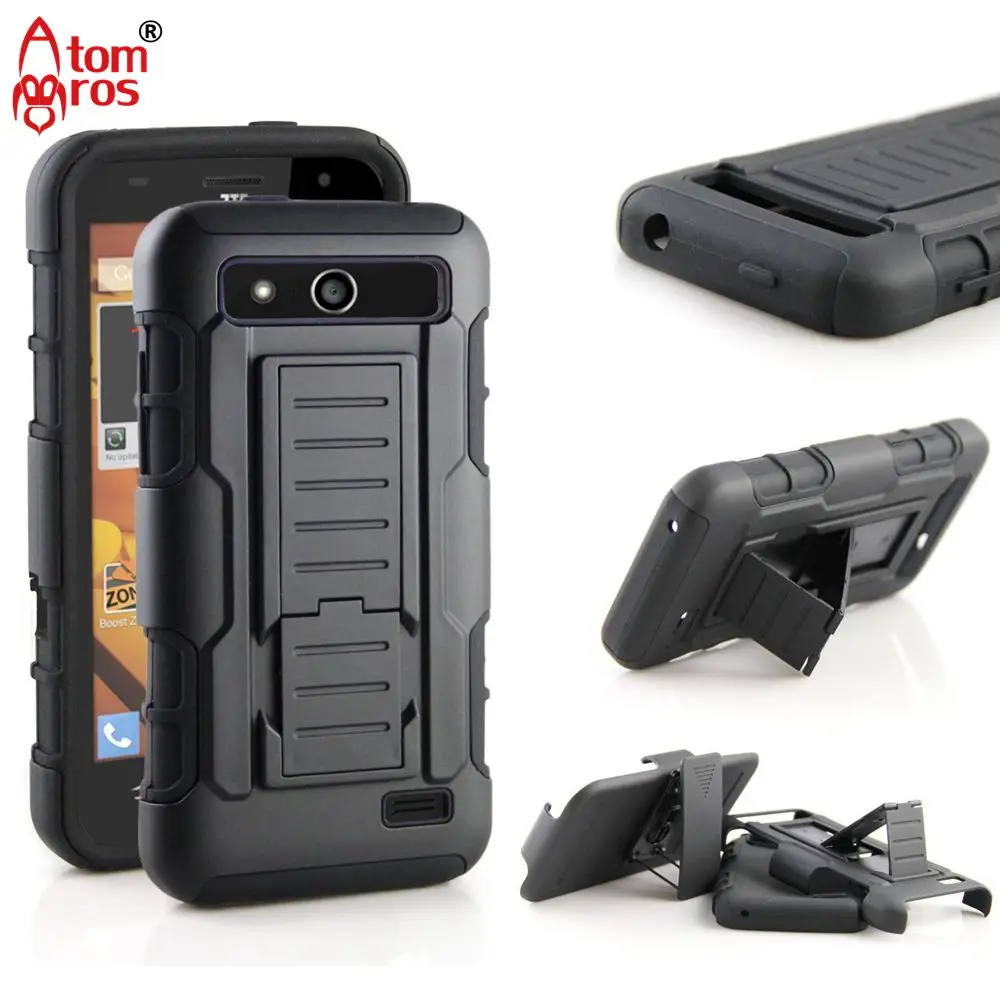 Rugged Belt Clip Holster Cover Hard Armor Case For ZTE Speed N9130
