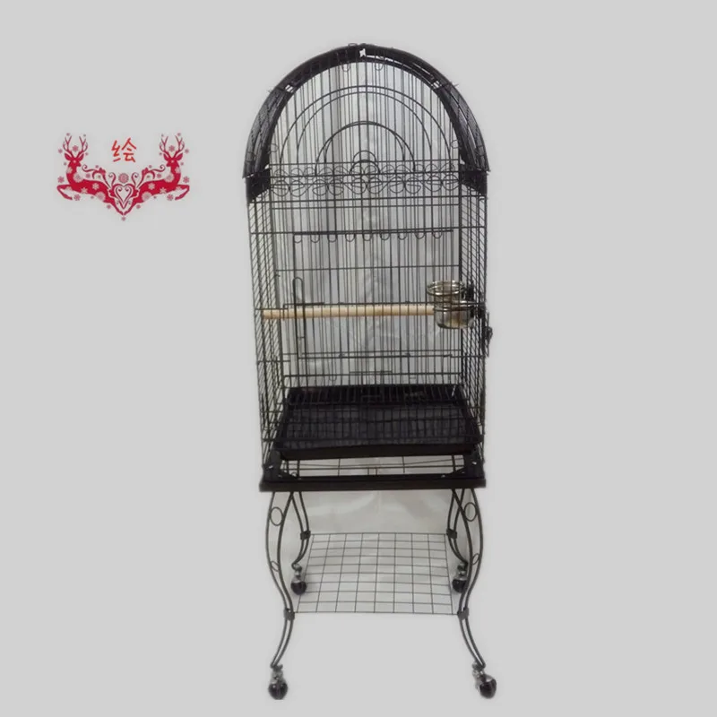 7331 5 De Réductionlivraison Gratuite Aux états Unis Grande Cage à Oiseaux Ouverte Top Perroquet Cage Finch Macaw Cockatoo Veine Noire B10x In