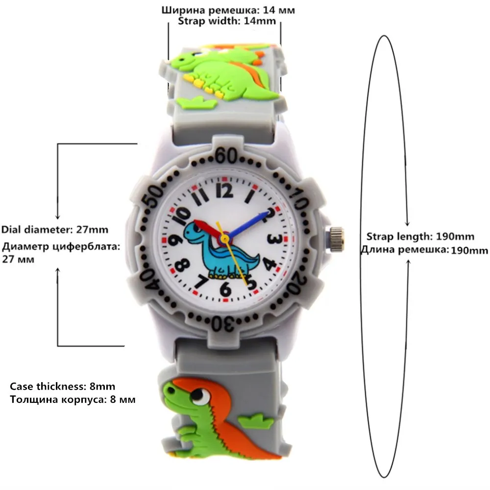 Детские часы PENGNATATE с черным ремешком милый подарок для мальчиков и девочек