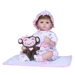 NPK 40 см силиконовая кукла Моделирование ручной работы милые реалистичные куклы для новорожденных детские игрушки нетоксичный подарок