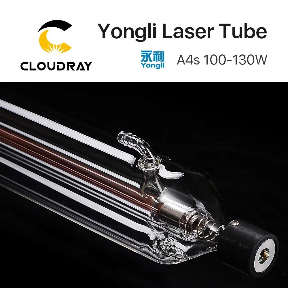 Cloudray Yongli A4s 100 Вт CO2 лазерная трубка деревянная коробка для упаковки длина 1450 Dia. 80