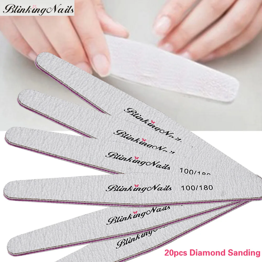 BlinkingNails 20pcs/Lot Nail File Nail Art Files Diamond Nail Tools