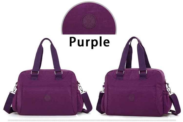 Женские нейлоновые сумки Meesenger, женские сумки на одно плечо, винтажные одноцветные сумки с несколькими карманами, женские сумки через плечо, сумки-тоут