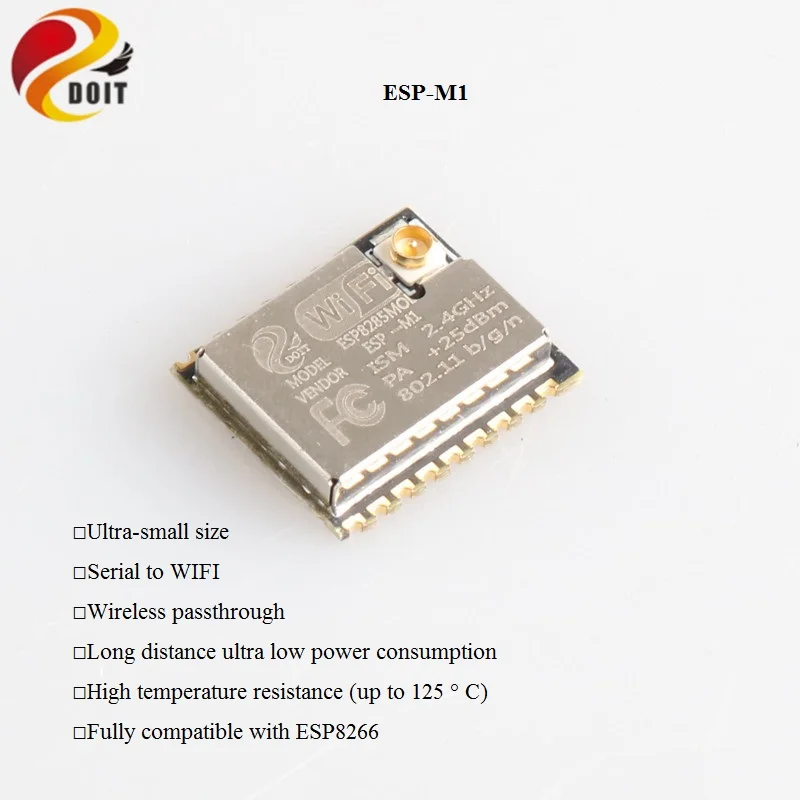 Сделайэто модуль Wi-Fi ESP8266 ESP8285 ESP-12E ESP-12F ESP-F ESP-M1 ESP-M2 DT-06 ESP-01s ESP-07 Wroom-02 ESP32 2,4G XH-NF-01 RC игрушки - Цвет: ESPM1