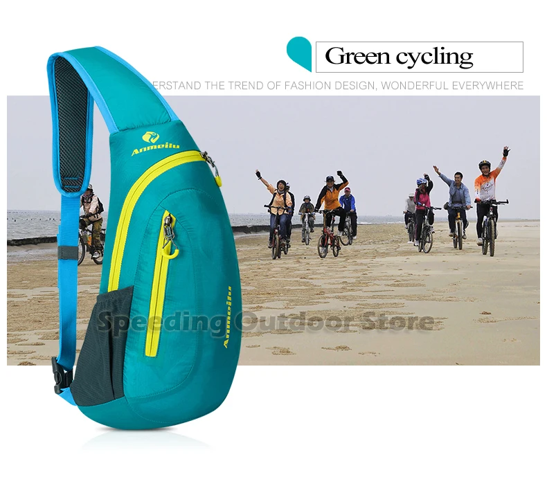 Flash Deal ANMEILU Bike Bag Bicycle Bag 8L Nylon Men Women Outdoor Sport Cycling Backpack Running Gym Fitness Climbing Rucksack Chest Pack 16