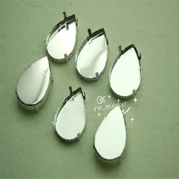 

Empty Jewels's Setting Teardrop Silver Gold Round Faceted sew on