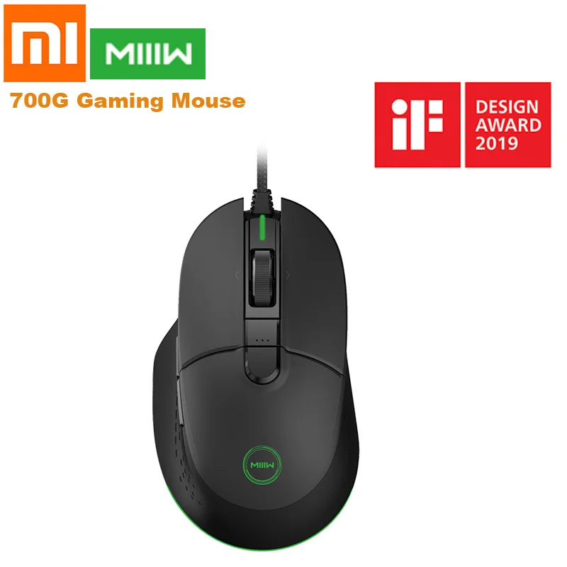 

Original Xiaomi MIIIW 700G USB Wired Gaming Mouse 7200 DPI Colorful RGB Backlit Computer Gamer PMW3330DM 6 Programmable Buttons
