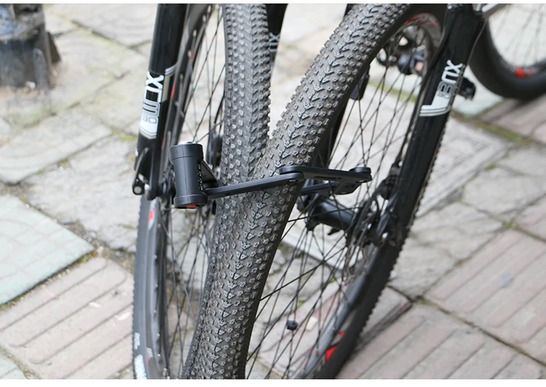 WHEELSafety Foldable Lock MTB Mountain Bike Lock Anti-cut Alloy Steel Anti-theft