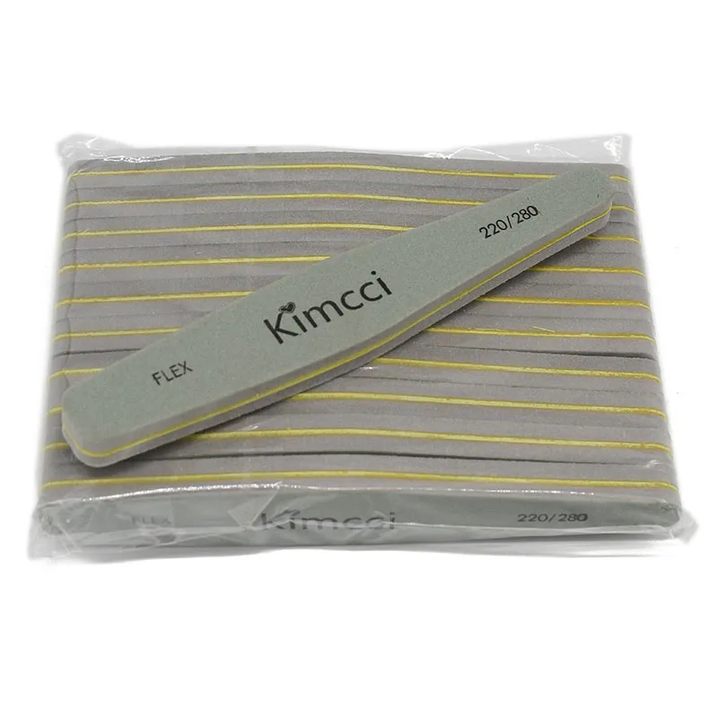 Lixa de Unha Salão de Arte Best Selling Kimcci Boa Qualidade Ferramentas Manicure Grupo Esponja Tampão Borda 220 – 280 Unha Suprimentos 10 Pcs