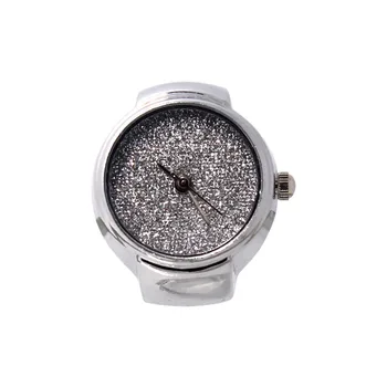 

Fashion Unisex Steel Round Elastic Quartz Finger Ring Watch Shine Dial Ring Watches Jewelry Gifts High Quality LL@17