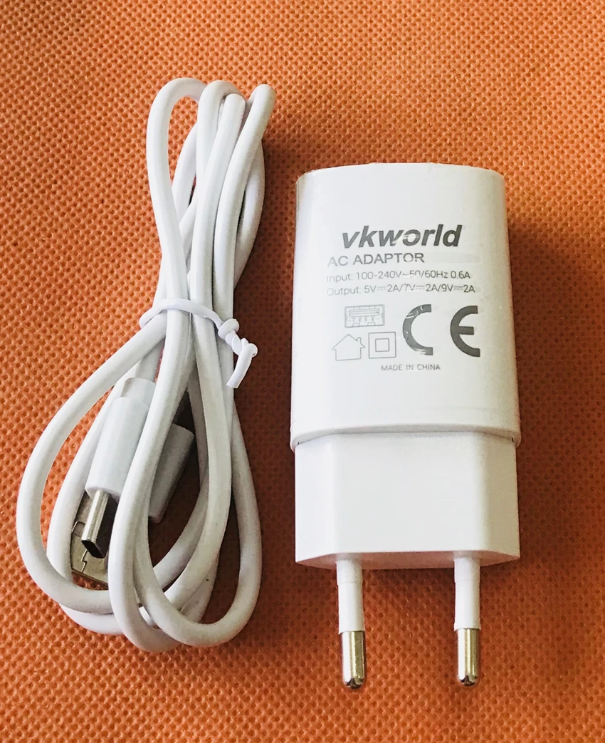 

Original Travel Charger EU Plug Adapter+ USB Cable for VKworld S8 MTK6750T Octa Core Free Shipping