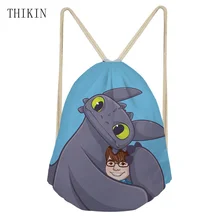 THIKIN спортивная сумка, школьные сумки для плавания для мальчиков и девочек, Как приручить дракона, с принтом, водонепроницаемый рюкзак для детей