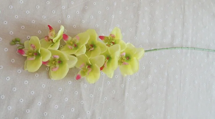 10 шт. 9 головок Искусственные Шелковые цветы орхидеи-бабочки 98 см Длинные DIY фаленопсис Свадебный букет вечерние украшения
