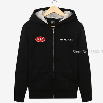 

men and women Fleece hooded thicken jackets 4s shop work clothing Kia sweatshirt automotive after-sales maintenance coats