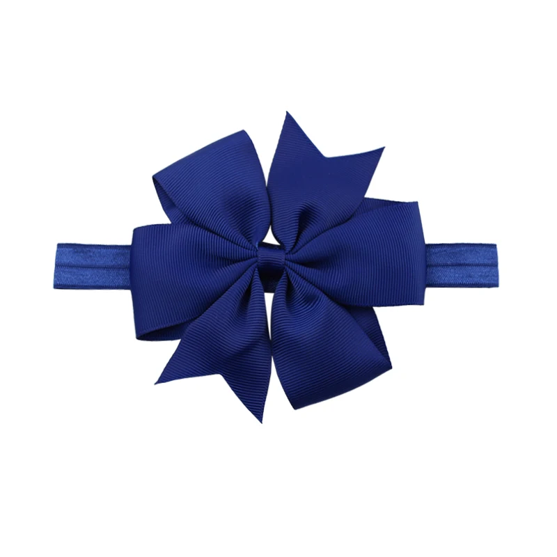 20 Colors Children Solid Ribbon Hair Bow Headbands Hair Accessories bandeau bebe fille kids Bowknot Hair bands Hair Ties (4)