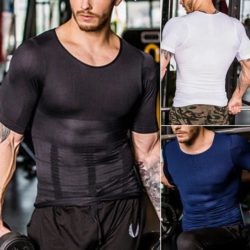 

New Solid Bodybuilding T Shirt Men O-Neck Short Sleeve Gyms Tee Shirt Homme Skinny Slim Summer Tshirt Men Sport Tees Tops Male