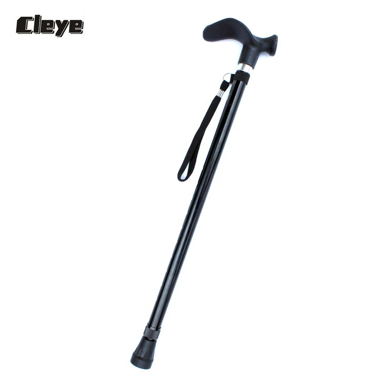 Cleye Professional Old Man Walking Stick Retractable Aluminum Alloy Crutches Anti-slip Elderly Rubber Walking Cane For Elders 