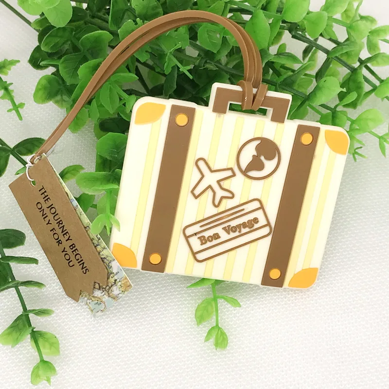 50pcs Let the Journey Begin Vintage Suitcase Luggage Tag Baby Shower Gifts & Wedding Favors
