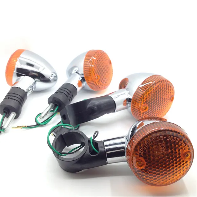 2 Pairs Motorcycle Front Turn Signal Light Motorbike Rear Indicator Flashers For Honda Magna 250 ...